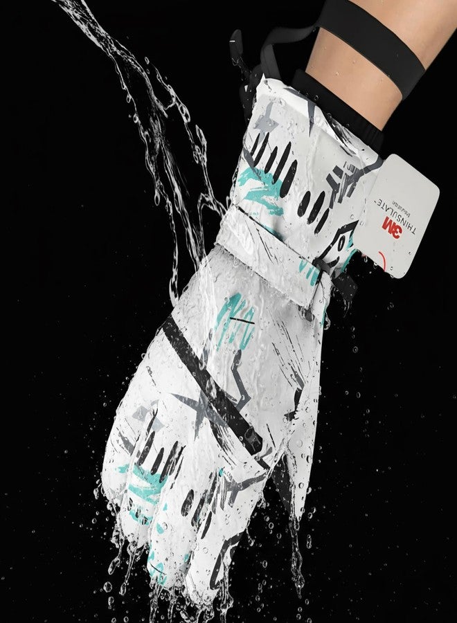 faralite Waterproof ski Gloves (M, Graffiti) - Image 3